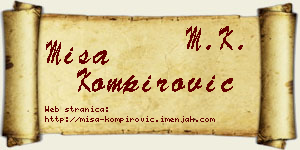 Miša Kompirović vizit kartica